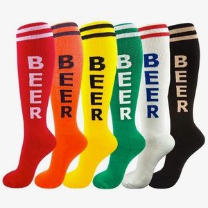 White Beer Tube Socks